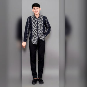 BAJU TENUN COUPE NEW PADMA BLACK DRESS DAN KEMEJA BAJU KONDANGAN