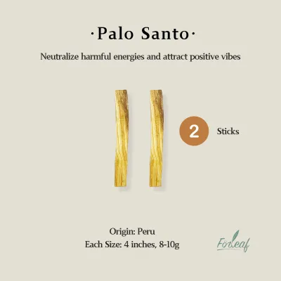 FORLEAF Palo Santo Wood Stick Peru Holder Incense Holy Wood Purify Heal Meditation Positive Energy