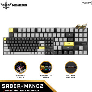 NYK Nemesis SABER MKN02 MKN-02 Keyboard Gaming Mechanical Size TKL Removable Switch