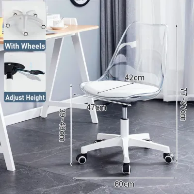 BONA Home Office Chair With Wheels 360°rotate Adjustable Height Ergonomic Chair Study Chair