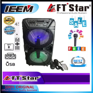 New Megapro FPA-1106 Dual Speaker Portable multifunction Karaoke Free wired microphone