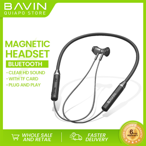 BAVIN BH30 Bluetooth Wireless Earphone Sports Magnetic Neckband with TF Card Plug & Play Clear HD sound