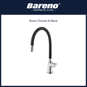 [NEW ARRIVAL] Bareno Brass Pillar Sink Tap with S/Steel Flexi Hose 2 Mode Spray Head & Piano Key Handle PST1017SS