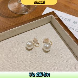 SHNGki Ngọc Trai Tai Clip Thời Trang Mà Không Có Lỗ Tai Bông Tai Đơn Giản Tai Cuff Giả Piercing Đồ Trang Sức Thời Trang Bông Tai Ngọt Ngào Cho Phụ Nữ
