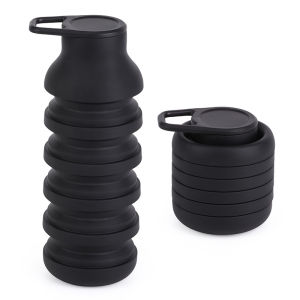 【ER】Outdoor Travel Silicone Foldable Sports Water Bottle Portable Lightweight Cycling Sport Water Cup