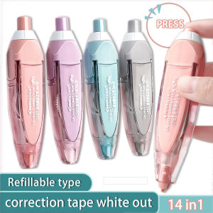 Correction Tape Press Type Retractable 5MM*6M White Out Correction Band Cute Korean Stationery School Office Supplies
