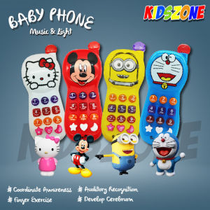 Cartoon Baby Phone With Music & Light Nursery Musical Toys For 3+/Telefon Mainan Kanak Kanak