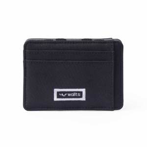 Wallts Porta Black Charcoal - Magic Wallet Dompet Sulap Tipis Pria Wanita Money Clip