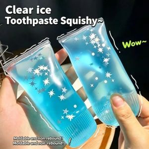 FRIDAD Non-Bounce Toothpaste Squishy Toy Shapeable Sensory Squishy Toy Novelty Soft Elastic Facial Cleanser Fidget Kids Adults