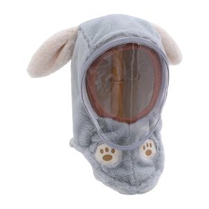 Khăn Mũ Chùm Kín Đầu Cho Bé Trai Và Bé Gái 3-12 Tuổi Mũ Lông Cừu Kèm Kính 3 in 1 Có Thể Tháo Rời