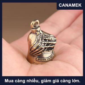 【CANAMEK】 Người giám hộ chuông xe gắn máy chuông cho người đi xe đạp phụ nữ người đàn ông W móc áo Biker chuông cho tay đua may mắn cưỡi chuông tinh thần chuông Moto