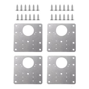 4 Pcs Cabinet Door Hinges Repair Plate Stainless Steel Hinge Tools for Cabinet Furniture Window Drawer Shelves Repair