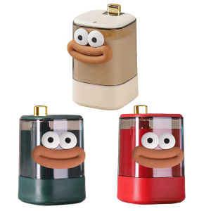 Automatic Toothpick Dispenser Cartoon Mouth Design Toothpick Box Kitchen Accessory Space Saving For Home Office Use