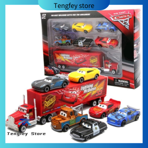 Cars 3 Lightning McQueen 7-piece die-cast alloy car truck model set childrens toy metal car model