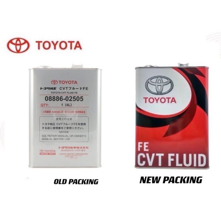 Toyota ATF CVT FE Gear Oil 4L 08886-02505 (NEW PACKING) | Lazada