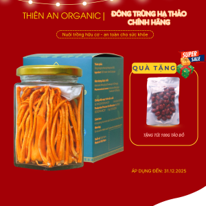 Đông trùng hạ thảo sấy thăng hoa sợi đặc biệt 10gram Thiên An giúp dễ ngủ ổn định tim mạch tăng cường sức khỏe