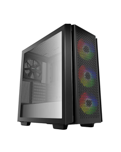 Vỏ case DEEPCOOL CG560 Mid Tower/ Màu Đen/ 3 fan ARGB - Hàng Chính Hãng