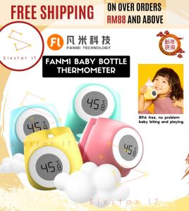 FANMI Baby Feeder Bottle Thermometer Milk Smart Thermometer for Infant Auto Rapid Measuring Digital LCD Display FDA Cleared