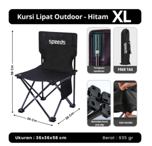 SPEEDS Kursi lipat Serbaguna Outdoor  folding chair Portable camping outdoor 031-11-12-13-14-56A