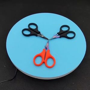 Portable Fishing Scissors Ergonomic Cutting Pliers Stainless Steel Fishing Scissors Titanium Coated Carp Tools for Fishing Office