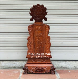 Bài vị thờ gia tiên cửu huyền thất tổ gỗ hương cao 486167cm