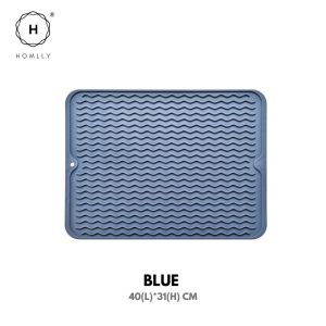 Homlly Kitchen Silicone Dish Drying Mat Heat Resistant Pad Dish Drainer Mats