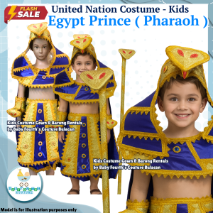 Baby Fourths United Nation Egypt Prince Egyptian Pharaoh Costume for United Nation Attire for UN Events for Kids Boy