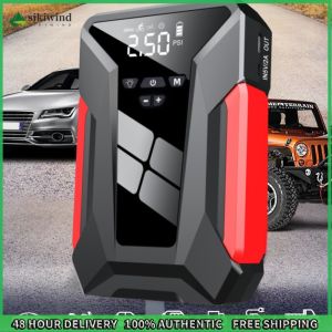 Sikiwind Car Emergency Starting Power Supply 12V with LCD Display Auto Battery Charger with Auto-Shutoff Tire Inflator for Cars Trucks SUV Gifts for Men