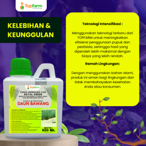 Pupuk Pestisida Topfarm / Pupuk Penyubur Bawang Daun / Pupuk Daun Bawang / Pupuk Pelebat Bawang Daun / Obat Hama Bawang Daun / Obat Racun Ulat Daun Bawang / Obat Ulat Bawang Daun