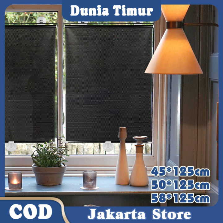 Punch-free Korden Jendela Tempel Tanpa Paku / Gorden Gulung Roller Blind / Tirai Jendela Gulung