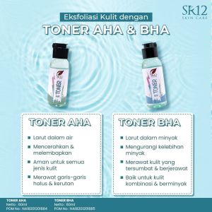 Toner BHA SR12 / Toner Untuk Kulit Berminyak Beruntus / Jerawat Batu / Angkat Sel Kulit Mati / Eksfoliasi Toner / Aman / BPOM