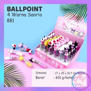 1PCS PULPEN 4 WARNA MINI KARAKTER 881 / 1BUAH PULPEN MINI 4IN1 CETEK 4WARNA