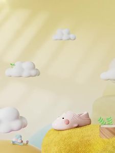 2026 New cartoon baby shark childrens cotton slippers for girls autumn and winter waterproof non-slip warm baby cotton shoes