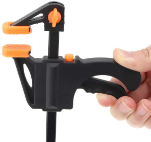 Clamp Penjepit Kayu Cepat Putar 4 Inch dengan Reversal dan Gagang Pengikat Rata