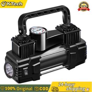 【Vktech】12V 150PSI Auto Inflatable Pump with LED Light Heavy Duty Tire Inflator Heavy Duty Deluxe Portable Metal Air Compressor