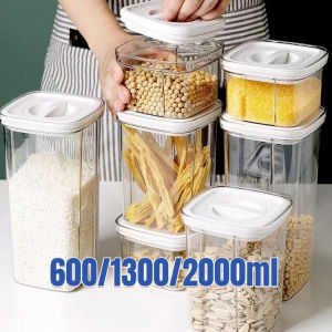Large PET Container 1300ml 2000ml Canisters for The Kitchen Flour Sugar Storage Containers Airtight Food Storage Containers Food Storage Containers