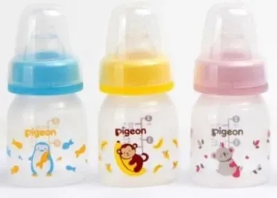 AJ0619 Pigeon Botol Susu Bayi Standard PP RP Nipple Dot Ulir Peristaltic BPA Free 50ml