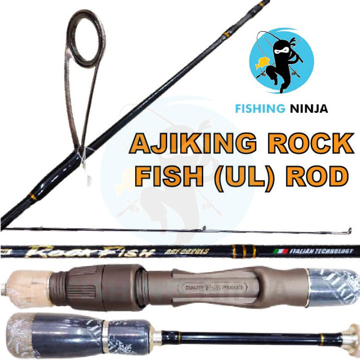 PESCA - Ajiking Rock Fish UL Spinning Rod 5'6, 6'0, 6'3 Feet Line Test  2-6lb Grahpite Blank Fishing Rod UL Rod Ultra Light Rod Ready Stock