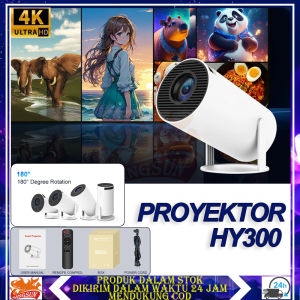 HY300 Smart Proyektor 8000Lumens LED 180 Degree Android 11.0 Full HD 1080P WIFI 2.4G & 5G BT5.0