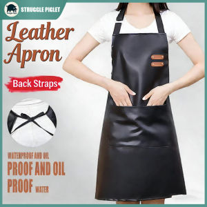 Leather Apron Waterproof Oilproof Kitchen Home Cooking Catering Restaurant Workwear New Style