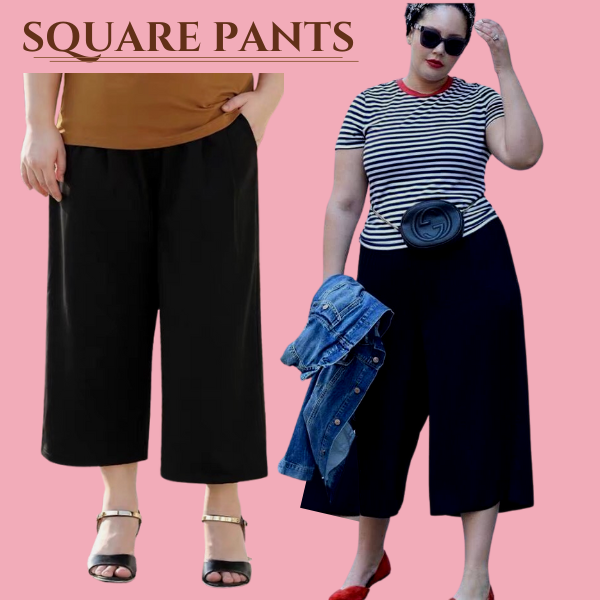 Plus size square pants outfit best sale