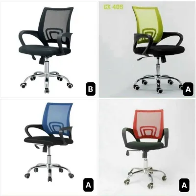 Ghế Xoay Văn Phòng Làm Việc Lưng Bọc Lưới GX4005 và Ghế văn phòng hội nghị gấp gọn (Trắng/ Đen). LMS