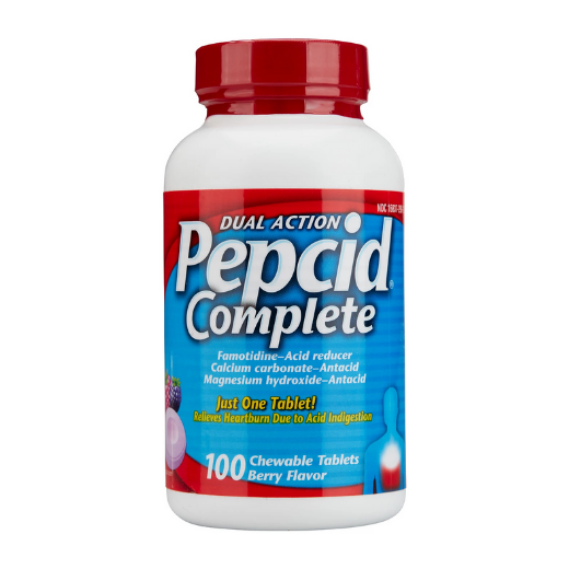 Pepcid Dual Action Complete Berry Flavor 100 Chewable Tablets Lazada Ph