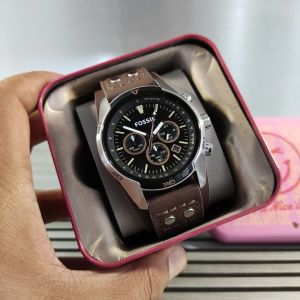Fossil Coachman CH2891 Chronograph Leather Strap Brown Elegan