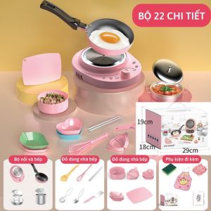 BỘ ĐỒ CHƠI NẤU ĂN THẬT MINI 22 CHI TIẾT - ĐỒ CHƠI NHÀ BẾP MINI CHO BÉ GÁI 3001