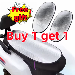 【Free gift 】Buy 1 get 1 Motorcycle Waterproof Reflective Aluminum Foil Film Heat Insulation Pad Seat Cover Sunscreen Pad