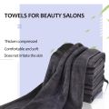 Black Towel Microfiber Fabric 40cmx80cm / 35cmx75cm for Salon Bath Use Hair Dryer Water Absorb Towel S5549. 