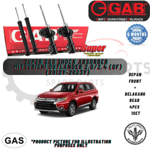 MITSUBISHI OUTLANDER 2.0/2.4 (GF) (2012y-2023Y) (FRONT OR REAR)100% GAB SUPER GAS SHOCK ABSORBER