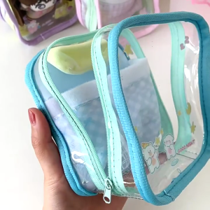 Practical Figure Display Bag With Builts In Dividers High Clarities Plastic Case for Home Office Organization