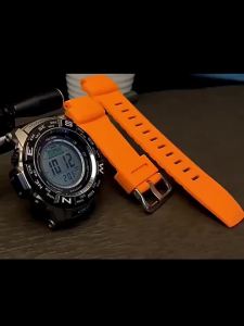SDSXFor Casio PROTREK PRG-200/260/270/500/250G PRW-2500/5100//5000 PRW-2000 PRW-3500 Watch Strap Watchband Rubber Bracelet WristbandFYK